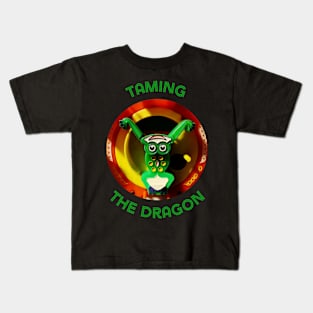 Taming the Dragon - Cute Frog doing Tai Chi Kids T-Shirt